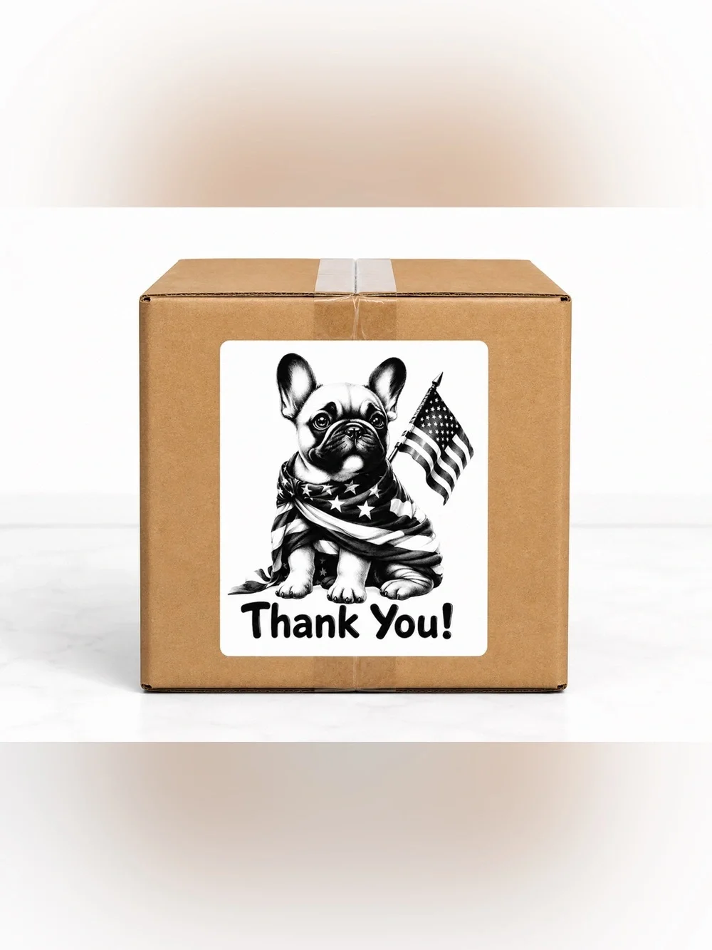 French Bulldog Thank You Stickers-100ct